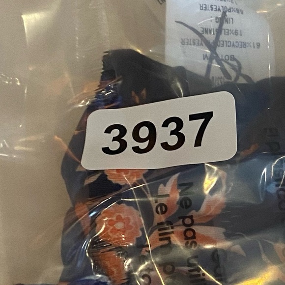 New! Agua Bendita Azure Alegria Floral Blue Bikini Bottom 3937 - Picture 7 of 9